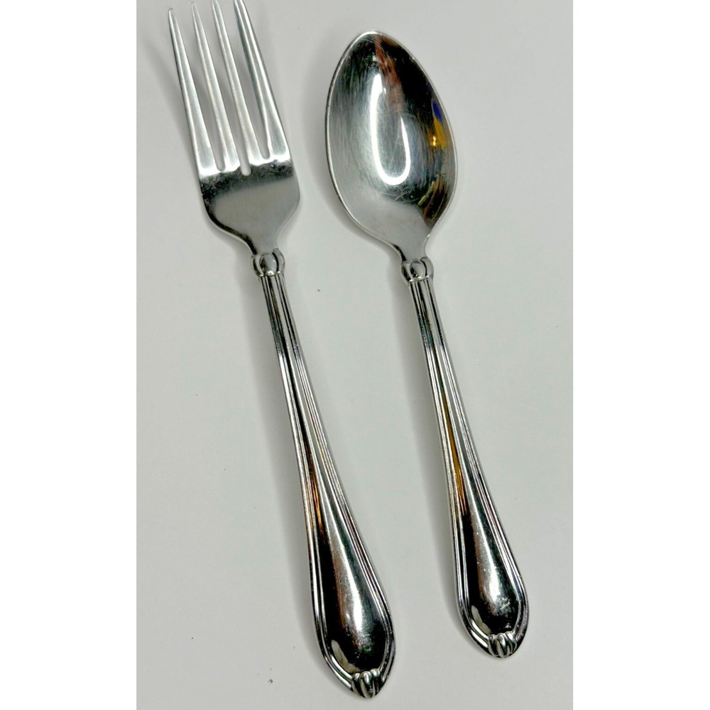 Lenox Forest Park Stainless Flatware‎ Silverware 2 Pc TeaSpoon Salad Fork